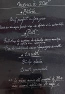 Menu La Calèche - Exemple de menu