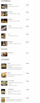 Menu L’Instant Lunch Café - Formules, plats et salades