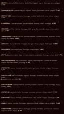Menu Au petit creux - Les petites pizza:festive, flammekueche,fruit de mer...