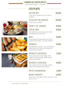 Carte et menu de L'auberge des quatre routes à Albussac — Les plats