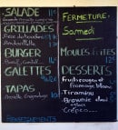 Carte et menu de Restaurant lac de Vigeois à Vigeois — Un exemple de menu du jour