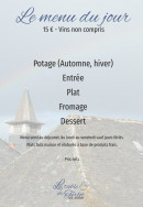Menu La Table de Turlot - Le menu du jour