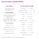 Carte et menu de Domaine Du Moulin De Lachaud à Sainte Fortunade — Les bières, apéritifs et whiskies