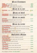 Carte et menu de Pizzeria Lou Brasier à Collonges la Rouge — Les pizzas: classiques, de la mer,au poulet,...