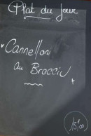 Carte et menu de Brasserie in Fino à Ajaccio — Exemple de menu