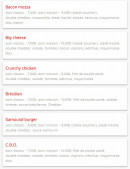 Menu MN Burger - Les burgers page  2