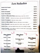 Menu La Calèche - Les salades et menus