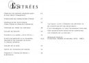 Carte et menu de L' Alta Vista à Porticcio — Les entrées