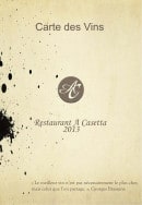 Menu A Caseta - La carte des vins