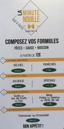 Carte et menu de La Minute Moule à Bonifacio — Les formules