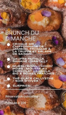 Menu Les amis - Le brunch