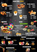 Menu Smash Burger & Fries - Les tex mex, salades et desserts,...