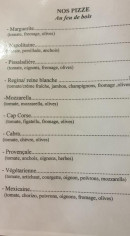 Carte et menu de Santa Lucia à San Martino Di Lota — Les pizzas