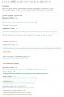 Carte et menu de L'Auberge du pêcheur à Saint Florent — sushis