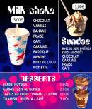 Menu Mirenda - Milk-shake, sundae et desserts