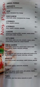 Menu U Sottu Mare - Les pizzas