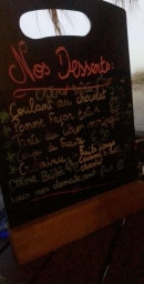 Carte et menu de Paillotte A Siesta à Canale Di Verde — Exemple de menu