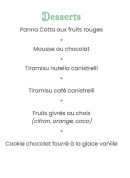 Carte et menu de Black Pearl à Ghisonaccia — Les desserts