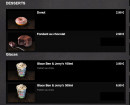 Menu 911 Pizza - Les desserts et glaces