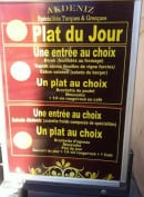 Menu Akdeniz - Plats du jour