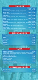 Menu American Way - Les salades, tapas...
