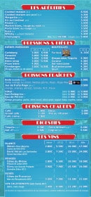 Menu American Way - Les apéritifs, bières...