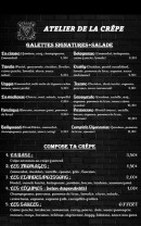 Menu Atelier de la crêpe - Les galettes signatures et crêpes personnalisée