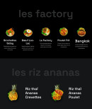 Menu Bangkok Factory - Les factory et riz ananas