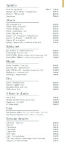 Menu Beer And Joy - Les apéritifs, alcools et spiritueux, ...