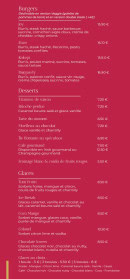 Menu Beer And Joy - Les burgers, desserts et glaces