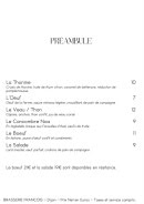 Menu Brasserie François - Préambule