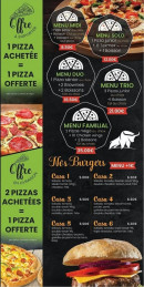Menu Casa Bufala - Les menus pizza et burgers