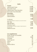Menu Kawa Brunch - Les plats salés et suppléments
