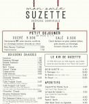 Menu Mon Amie Suzette - Les boissons chaudes et apéritifs
