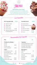 Menu Ownly Cake - Les cupcakes