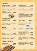 Menu Pause Théâtre - Entrées, soupes, mezzes,...