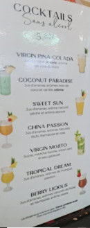 Menu Royal Buffet - Les cocktails sans alcool