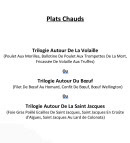 Menu Trilogie Et Saveurs - Les plats