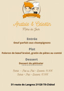 Menu Boulangerie Anatole & Celestin - Un exemple de menu du jour