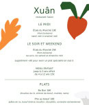 Menu Xuan - La carte