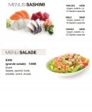 Menu Hatori - Menus sashimi et menu salade