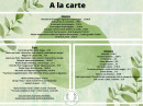 Menu Les Lauriers - A la carte