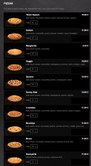 Menu 911 Pizza - Les pizzas