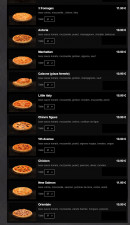 Menu 911 Pizza - Les pizzas suite