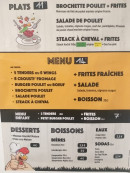 Carte et menu de Au poulet toqué à Bellenot Sous Pouilly — Les plats, menu,, desserts et boissons
