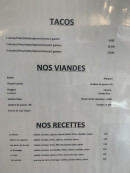 Menu Chez Gaël - Les tacos, viandes, ...