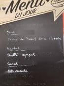 Menu La Gourmandise - Exemple de menu