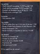 Carte et menu de L'Auberge du Moulin Thibel à Gissey sur Ouche — La carte
