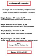 Carte et menu de L'Auberge du Moulin Thibel à Gissey sur Ouche — Les burgers