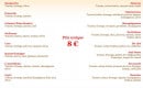 Menu La Table d'Arc - Les pizzas à emporter